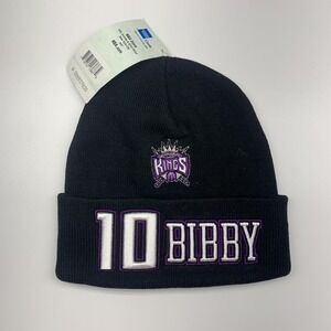 Sacramento Kings Beanie Logo 10 Bibby Embroidered NBA Knit Hat Black OSFA